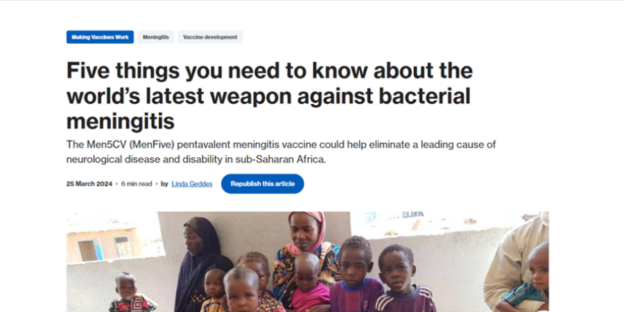 A new meningitis vaccine for Africa